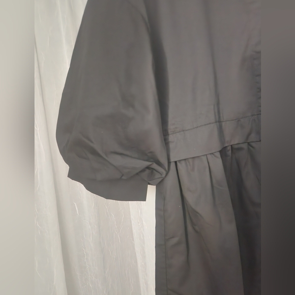 English Factory Black Dress Elbow-Length Puffed Sleeves Size M, Parties/Daywear - Picture 6 of 11